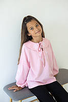 Лляна вишиванка для дівчаток (лен/віскоза)