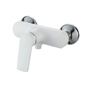 Змішувач для душової кабіни Plamix Lucas-003 SET White зі шлангом, лійкою та кронштейном (PM0711)