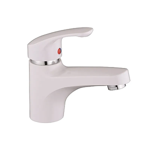 Змішувач для умивальника Plamix Fidel-001 SET White (з підведенням) (PM0659)