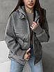 Жіноча куртка с капюшоном демісезонна від виробника 40-48 графіт, фото 2