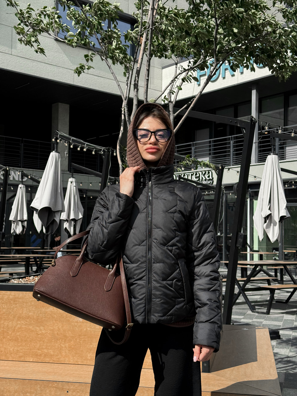 Осінні жіночі куртки від виробника 40-48 чорний, фото 1