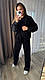 Жіночий прогулянковий костюм: Кольори: чорний, шоколадний; Розміри 54-56,58-60, фото 3