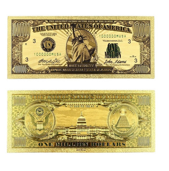 Золота колекційна банкнота 100000 доларів США (золота фольга), фото 1