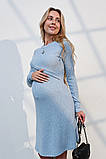 Жіночна сукня для вагітних та годування Lively DR-45.101 блакитна, фото 5