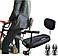 Дитяче сидіння на багажник велосипеда чорне зі спинкою з ручкою та підставками для ніг Saddle, фото 2