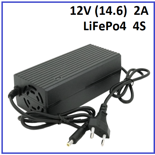 Зарядний пристрій Powermaster для LiFePo4 12V (14.6) 4S до 2A штекер 5.5х2.5, фото 1