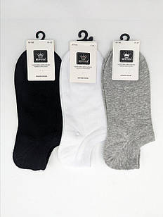 Чоловічі короткі шкарпетки Корона бавовняні однотонні, розмір 41-47, 10 пар/уп. мікс кольорів