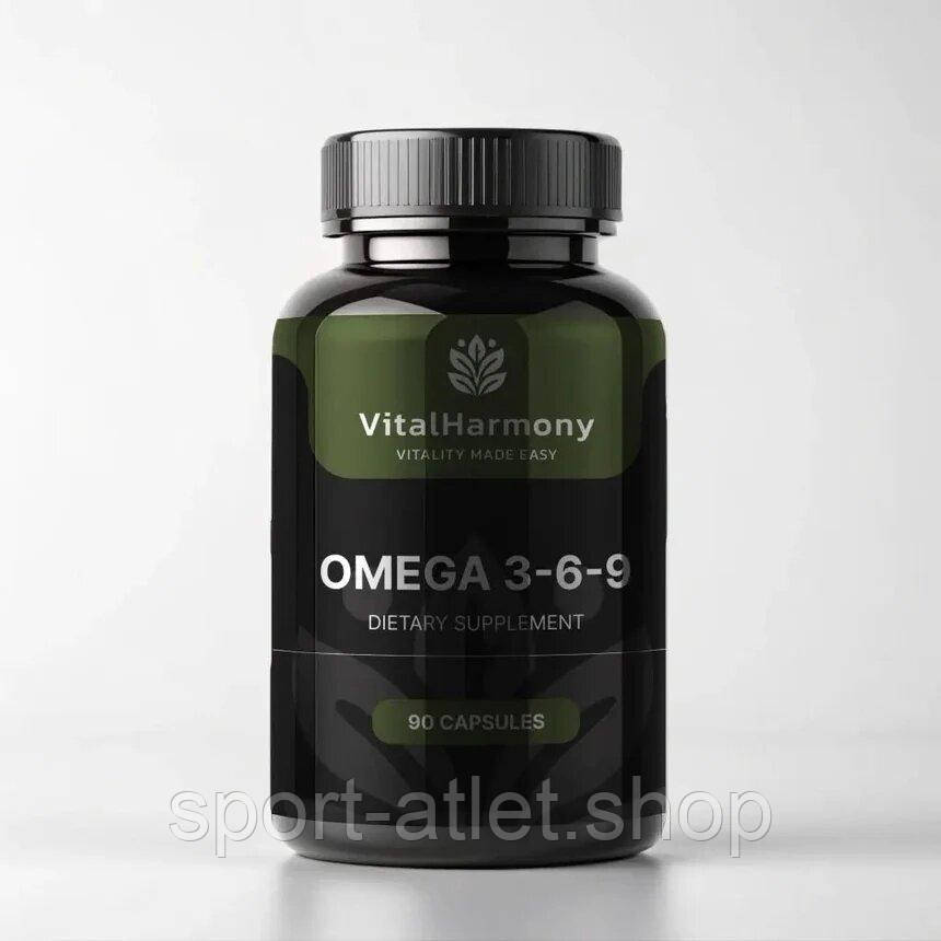 Жирні кислоти VitalHarmony Omega 3-6-9, 90 капсул, фото 1