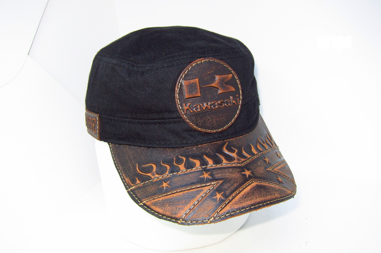Кепка немка байкерська котонова KAWASAKI DaVaNi 00408