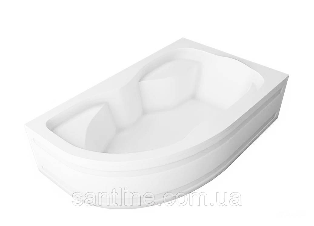 Ванна акрилова Tuana 170х100 см R асиметрична права з ніжками та передньою панеллю, фото 1