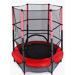 Дитячий батут з круговою захисною сіткою та міцним металевим каркасом 100 см для дому та вулиці