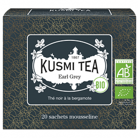 Чорний чай Earl Grey Kusmi Tea (Organic) у пакетиках 20х2г