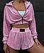 Жіночий костюм (шорти + кофта); Кольори: моко, рожевий, білий; Розміри: 42-44, 44-46;, фото 6