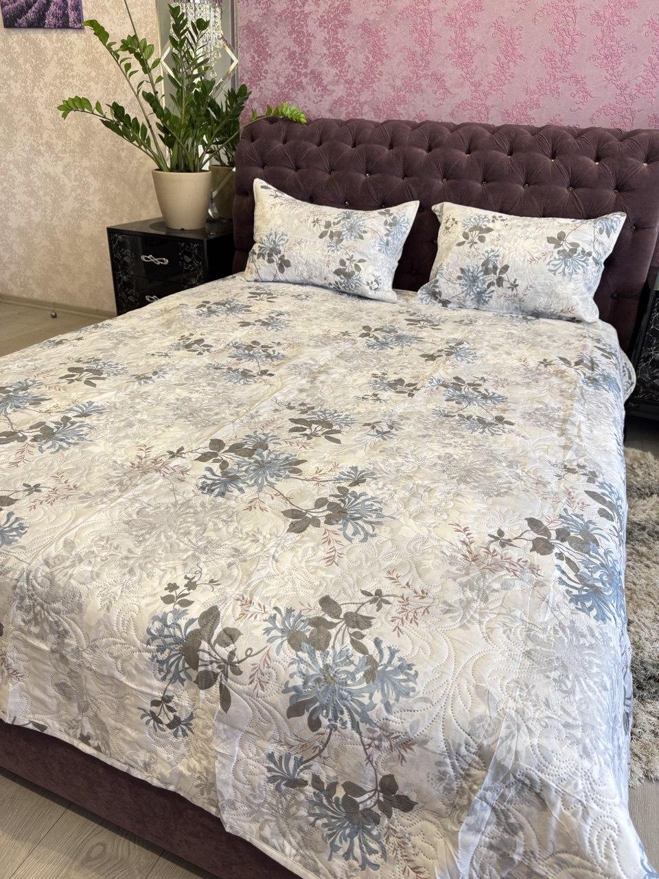 Покривало Koloco (200x230см, 2 наволочки 50х70 см)|Покривало з наволочками|Покривало на ліжко, фото 1