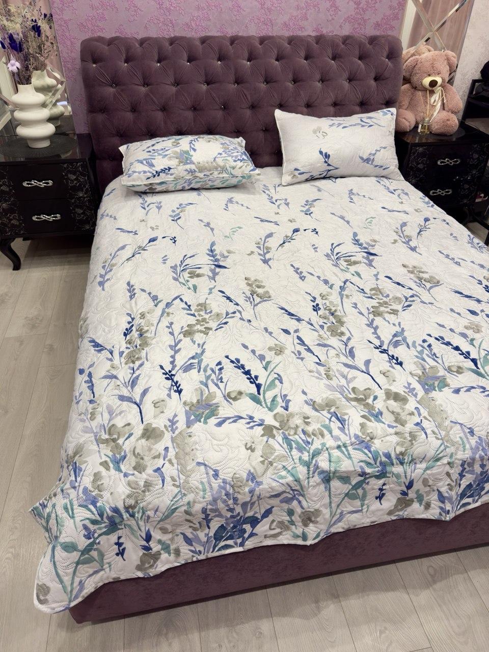 Покривало Koloco (200x230см, 2 наволочки 50х70 см)|Покривало з наволочками|Покривало на ліжко, фото 1