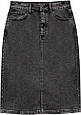 Модна джинсова спідниця міді графітного кольору Vanver 82052, фото 7