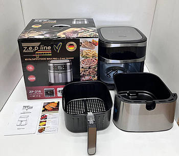Фритюрниця 12 л з двома тенами 4200Вт Zepline ZP-216 зі знімним кошиком (1)