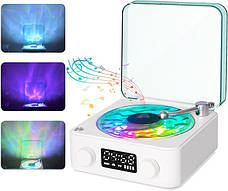 Бездротова музична колонка з підсвічуванням в стилі вінілового програвача KW03 бірюзова, фото 5