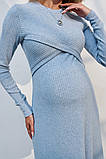 Сукня для вагітних та годування Lively блакитна, фото 9