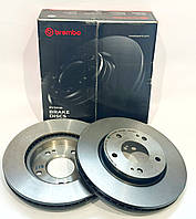 Гальмівний диск передній Mitsubishi Lancer X (Міцубісі Лансер 10) 1.5, 1.6, 1.8, 2.0 BREMBO 09.A148.11