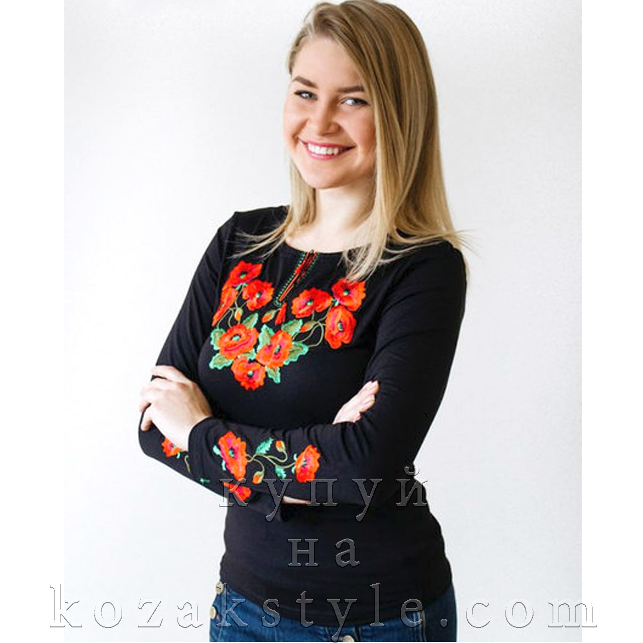 Трикотажна вишиванка "Макове поле"