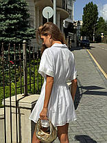 Жіноча літня сукня міні на гудзиках тканина тенсел Smf9456, фото 3