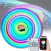Неонова LED RGB стрічка 5 м із лускатим покриттям і керуванням через застосунок, пульт, фото 6