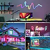 Неонова LED RGB стрічка 5 м із лускатим покриттям і керуванням через застосунок, пульт, фото 9