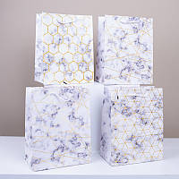 Подарунковий пакет "Мрамур" асорті S (18х23х10 см) 12 шт.