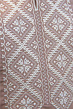 Світла чоловіча вишиванка кольору какао з білим орнаментом льон довгий рукав розміри M–5XL, фото 3