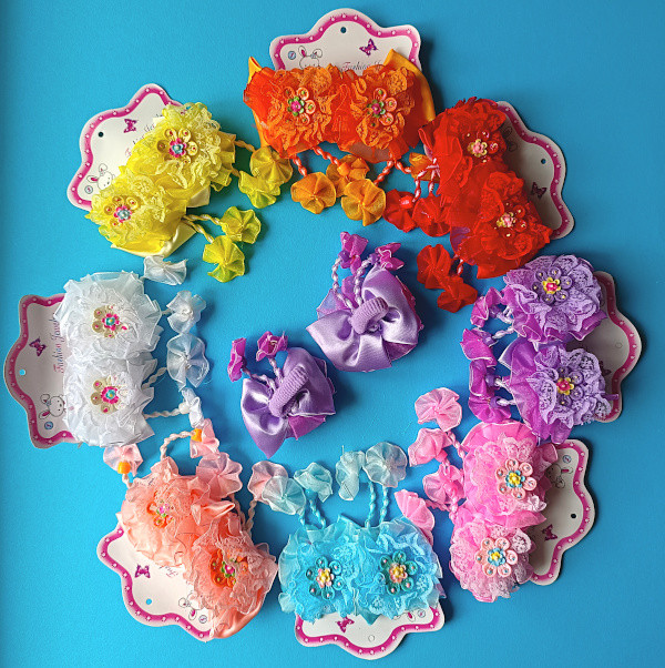 Резинки Дитячі для Волосся Квітка 6 см 2 шт Колір Пари на Вибір, фото 1