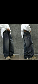 Темні широкі джинси багі на дівчинку на хлопчика підлітка