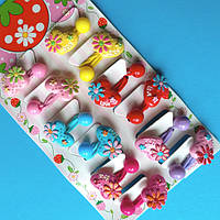 Гумка для Волосся Серце 2 шт 2х2,8 см Різні Кольори