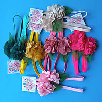 Пов'язка на Голову Гортензія 10 мм на Гумці Тканина Різні Кольори