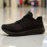 41, 44 р. Кросівки чоловічі демісезонні чорні весна-осінь легкі (Пр-4025ч), фото 6