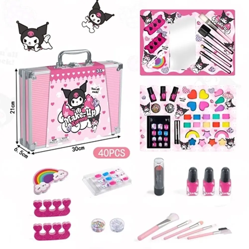 Набір дитячої косметики Kuromi у кейсі (40 предметів) / Косметика для дітей / Косметика дитяча, фото 1