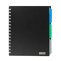 Зошит для записів (170х205, 120 аркушів,клітина, з роздільником,спіраль) BuroMAX CLASSIC  BM.24355911-01
