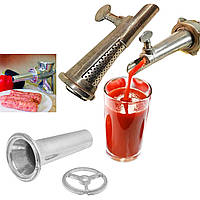 Набір насадка на м'ясорубку соковижималка шнекова приставка для м'ясорубки + насадка для ковбаси з кільцем