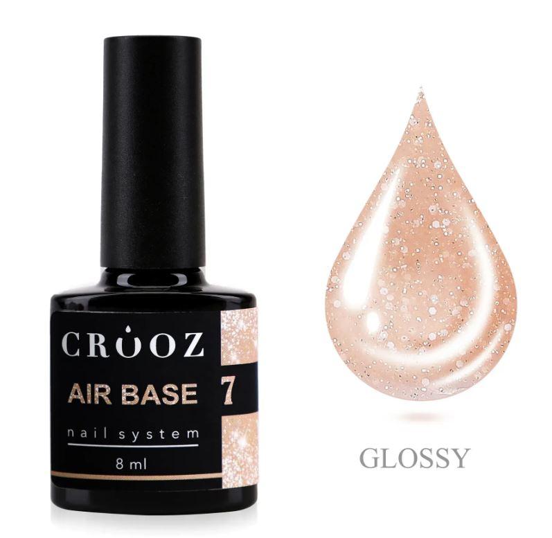 Камуфлююча база з блискітками Crooz AIR Base №07 (нюдово-бежевий), 15 мл