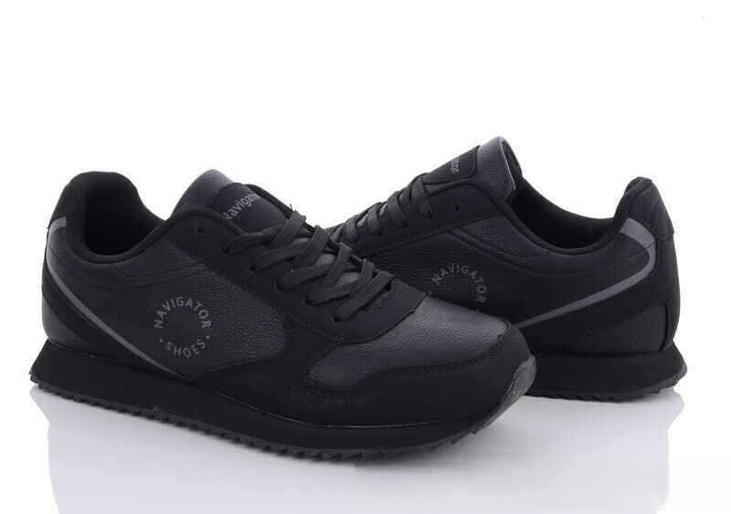 Кросівки чоловічі Navigator демісезонні осінні весняні на шнурках чорні