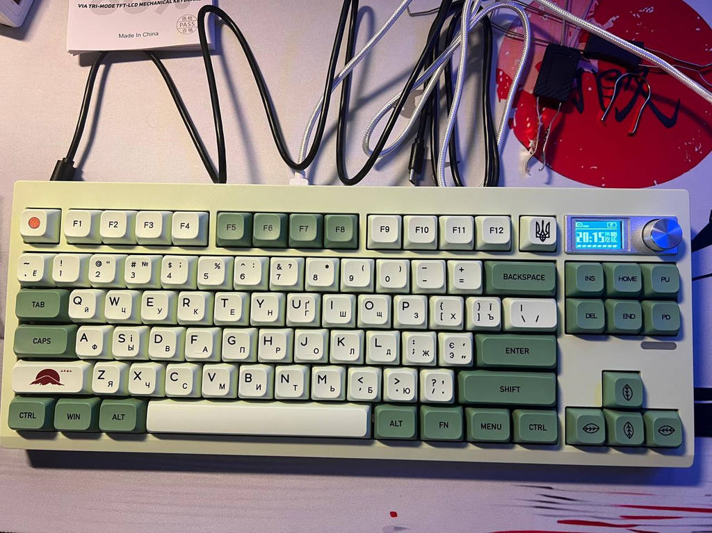 Оригінальні кастомні кейкапи для механічних/магнітних клавіатур з українським гравіюванням / кирилицею XDA Matcha PBT (ENG,UA,RU) - фото покупців 1