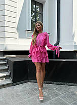 Шифонова жіноча сукня бохо з воланами та рюшами Smf9457, фото 3