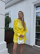 Шифонова жіноча сукня бохо з воланами та рюшами Smf9457, фото 5