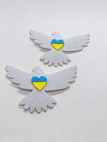 Декор з фетру Голуб з серцем 8см -2шт