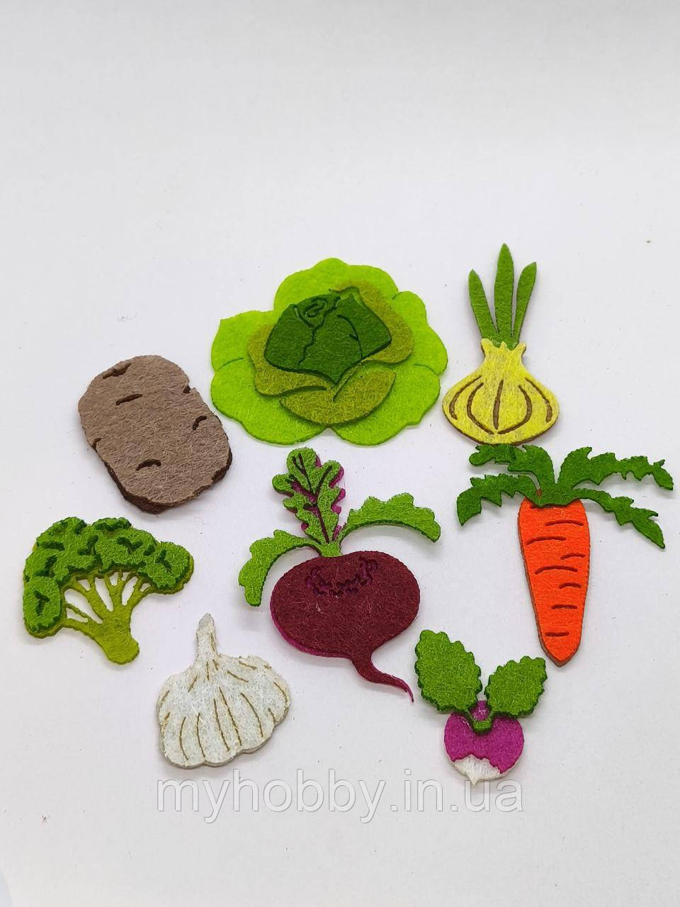 Заготовка з фетру "Овочі" набір, фото 1