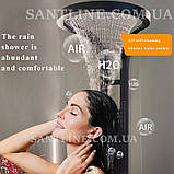 Душова стійка MT-5967 144x52 см з гідромасажем, тропічним душем, ручною лійкою, фото 6