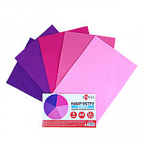 Набір м'якого фетру Santi відтінки рожево-бузкові,5 аркушів 21x30 см 743253