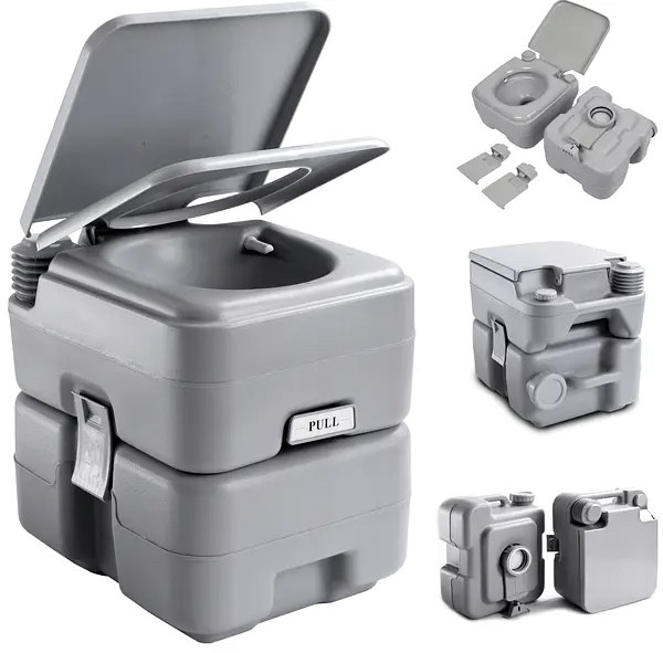 Портативный туристичний туалет Trizand 24498 — 20+12 л, насос, до 150 кг