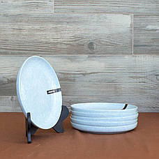 Сервіз керамічних тарілок Ardesto Loreto, 30 предметів, порцеляна, блакитний, фото 3