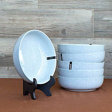 Сервіз керамічних тарілок Ardesto Loreto, 30 предметів, порцеляна, блакитний, фото 4